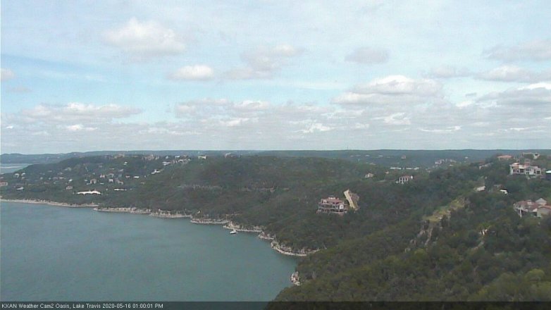 Lake Travis webcam, May 16, 2020 1:00 PM CT