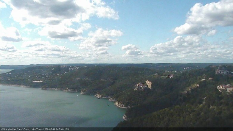Lake Travis webcam, May 16, 2020 5:00 PM CT