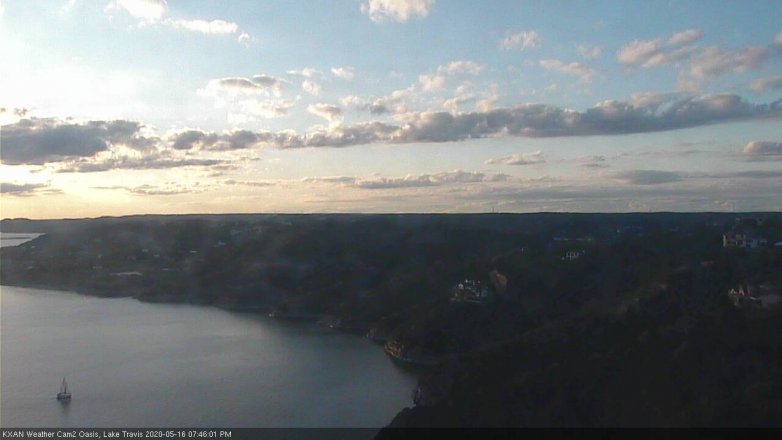 Lake Travis webcam, May 16, 2020 7:45 PM CT