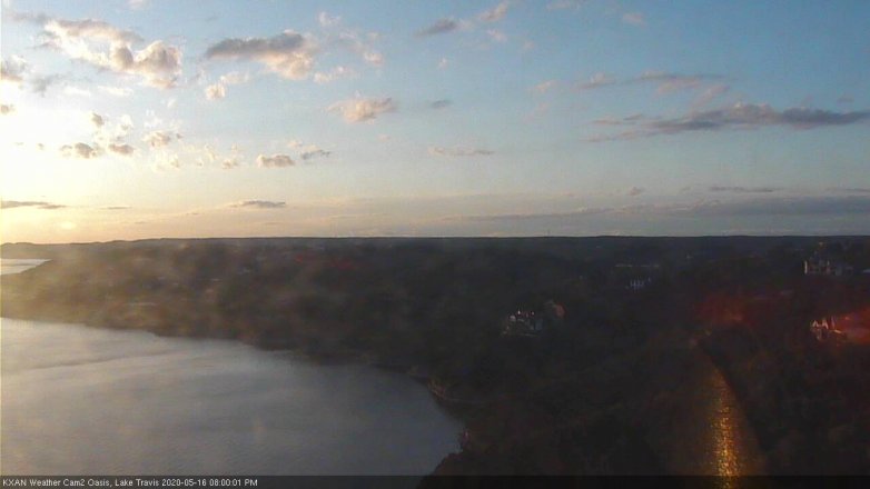 Lake Travis webcam, May 16, 2020 8:00 PM CT