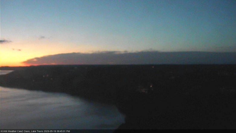Lake Travis webcam, May 16, 2020 8:45 PM CT