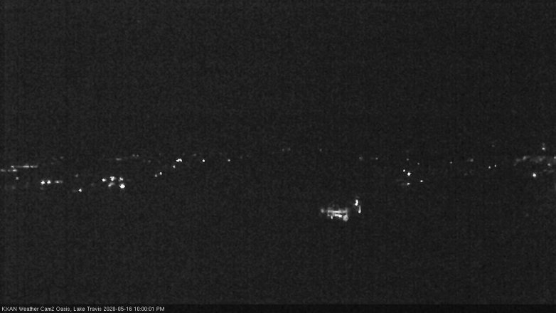 Lake Travis webcam, May 16, 2020 10:00 PM CT