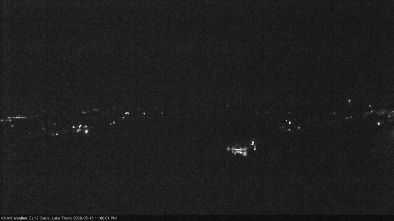 Lake Travis webcam, May 16, 2020 11:00 PM CT