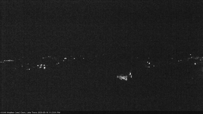 Lake Travis webcam, May 16, 2020 11:25 PM CT