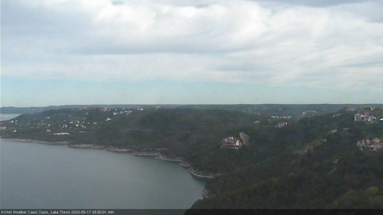 Lake Travis webcam, May 17, 2020 9:00 AM CT