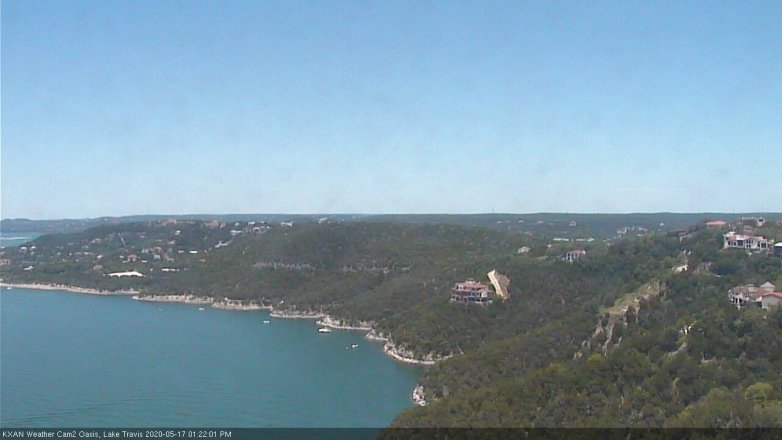 Lake Travis webcam, May 17, 2020 1:25 PM CT