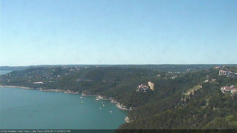 Lake Travis webcam, May 17, 2020 3:45 PM CT
