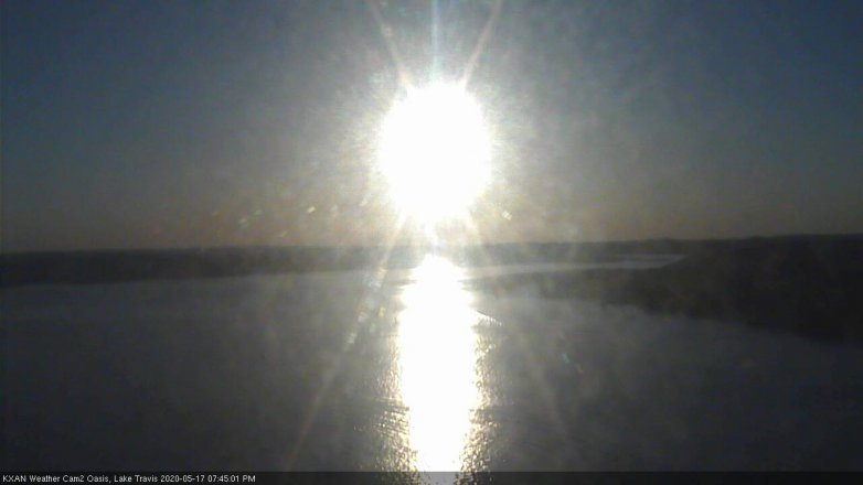 Lake Travis webcam, May 17, 2020 7:45 PM CT