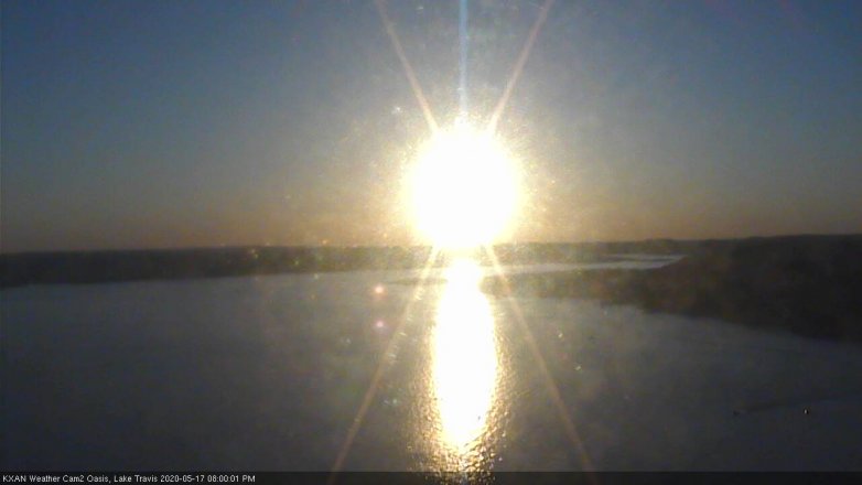Lake Travis webcam, May 17, 2020 8:00 PM CT