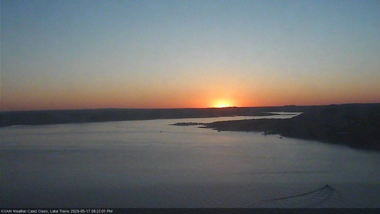 Lake Travis webcam, May 17, 2020 8:25 PM CT