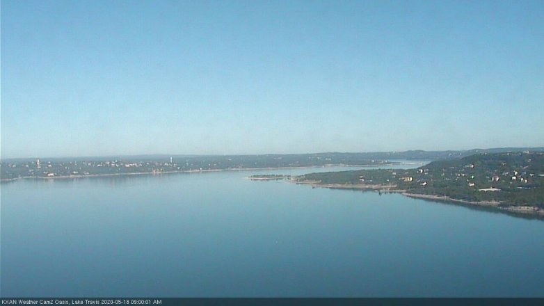 Lake Travis webcam, May 18, 2020 9:00 AM CT