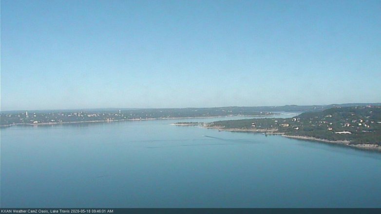 Lake Travis webcam, May 18, 2020 9:45 AM CT