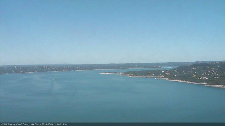 Lake Travis webcam, May 18, 2020 12:00 PM CT