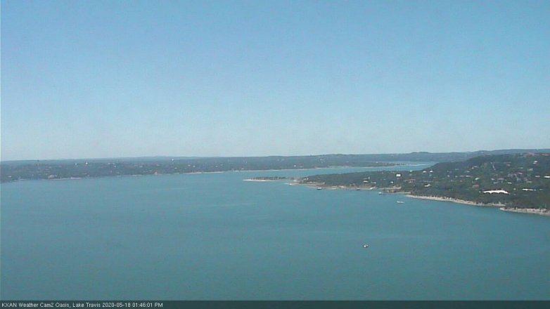 Lake Travis webcam, May 18, 2020 1:45 PM CT