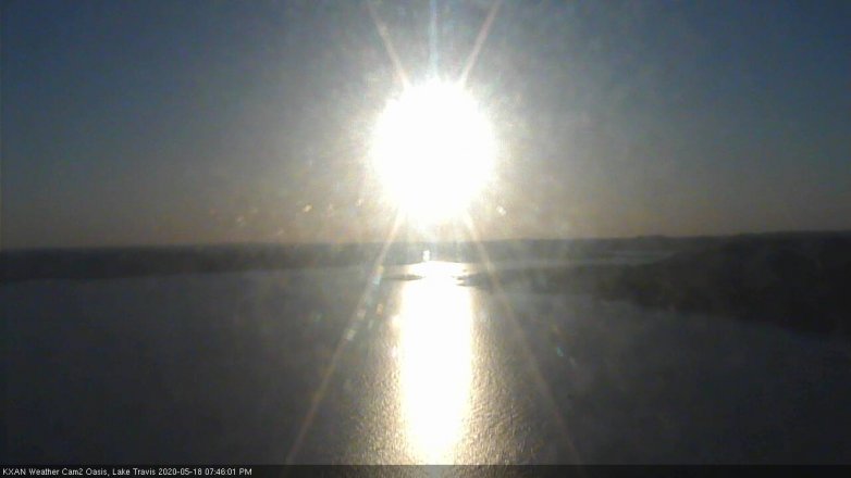 Lake Travis webcam, May 18, 2020 7:45 PM CT