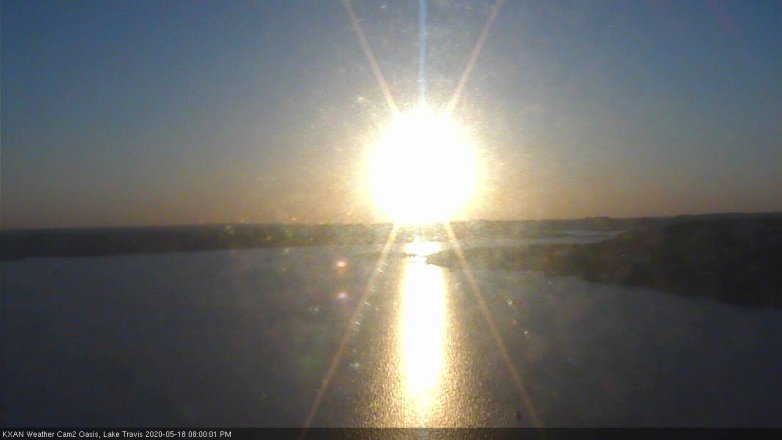Lake Travis webcam, May 18, 2020 8:00 PM CT