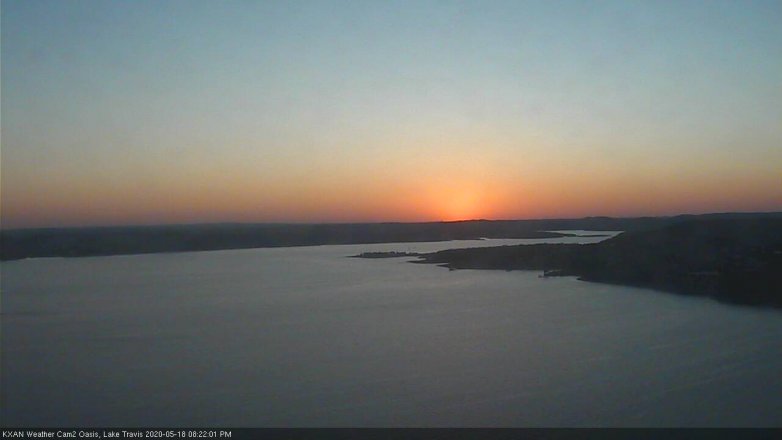 Lake Travis webcam, May 18, 2020 8:25 PM CT