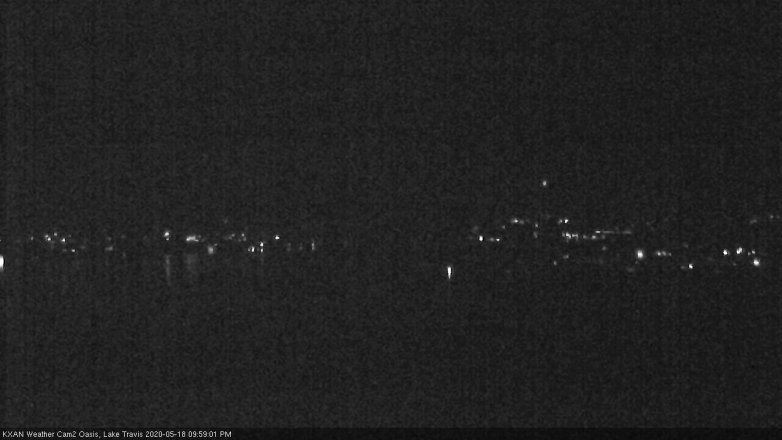 Lake Travis webcam, May 18, 2020 10:00 PM CT