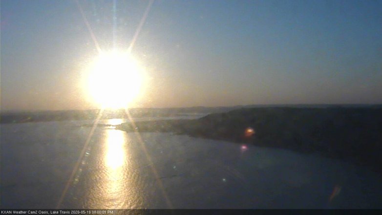 Lake Travis webcam, May 19, 2020 8:00 PM CT