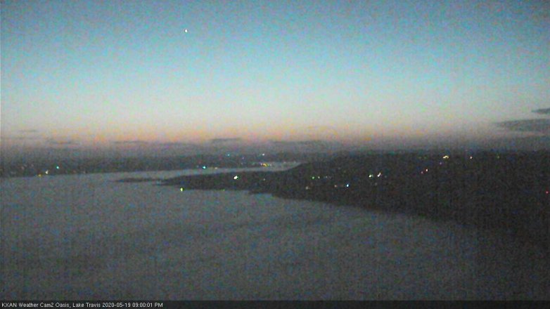 Lake Travis webcam, May 19, 2020 9:00 PM CT