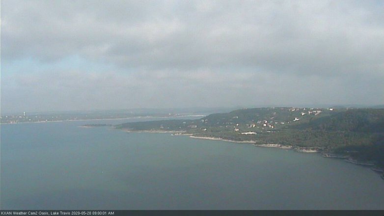 Lake Travis webcam, May 20, 2020 9:00 AM CT