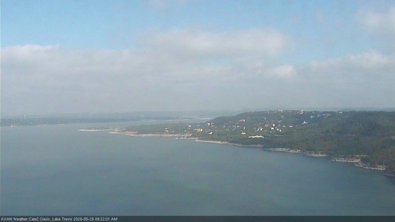Lake Travis webcam, May 20, 2020 9:25 AM CT