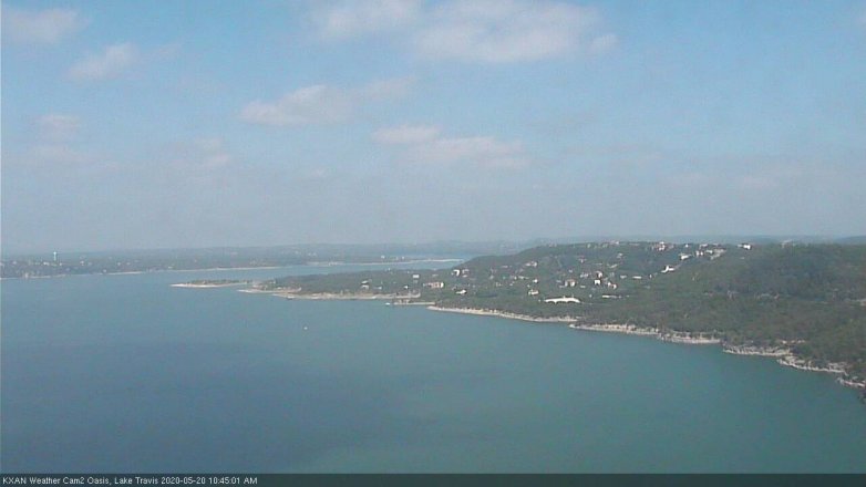 Lake Travis webcam, May 20, 2020 10:45 AM CT
