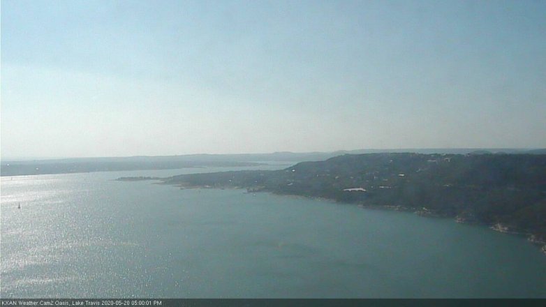 Lake Travis webcam, May 20, 2020 5:00 PM CT