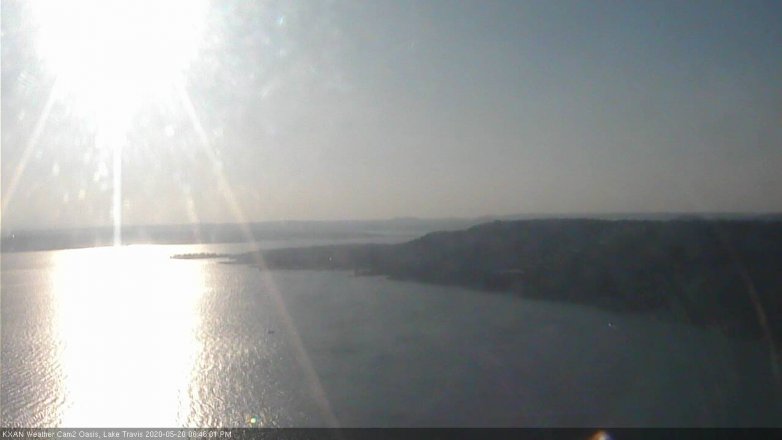 Lake Travis webcam, May 20, 2020 6:45 PM CT
