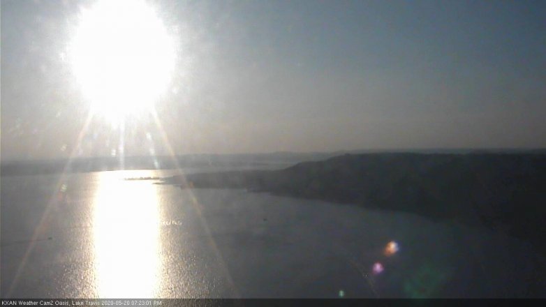 Lake Travis webcam, May 20, 2020 7:25 PM CT