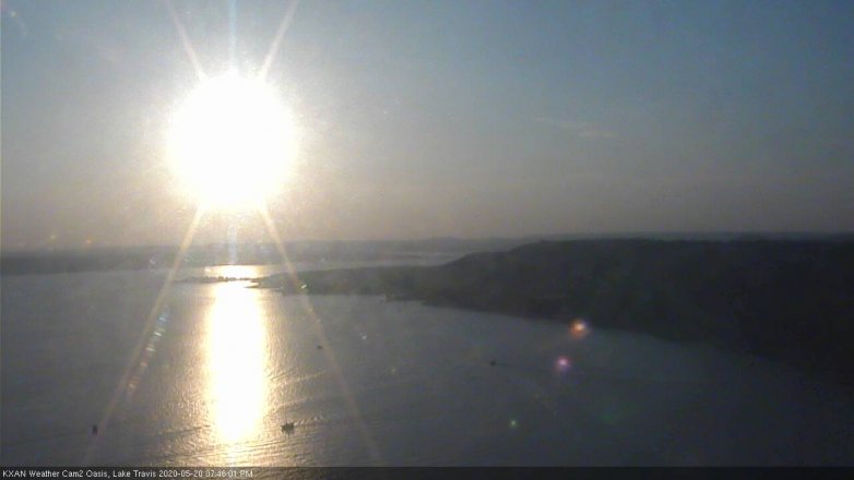Lake Travis webcam, May 20, 2020 7:45 PM CT
