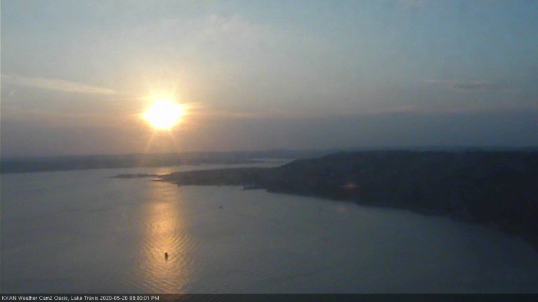 Lake Travis webcam, May 20, 2020 8:00 PM CT