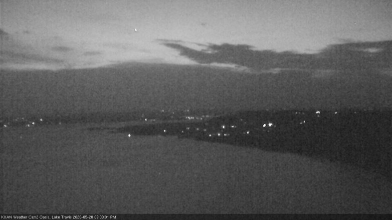 Lake Travis webcam, May 20, 2020 9:00 PM CT
