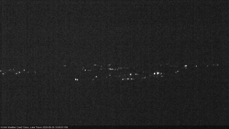 Lake Travis webcam, May 20, 2020 10:00 PM CT