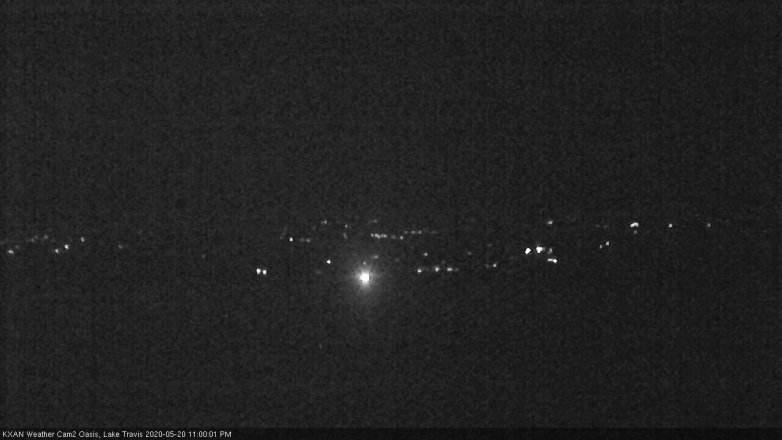 Lake Travis webcam, May 20, 2020 11:00 PM CT