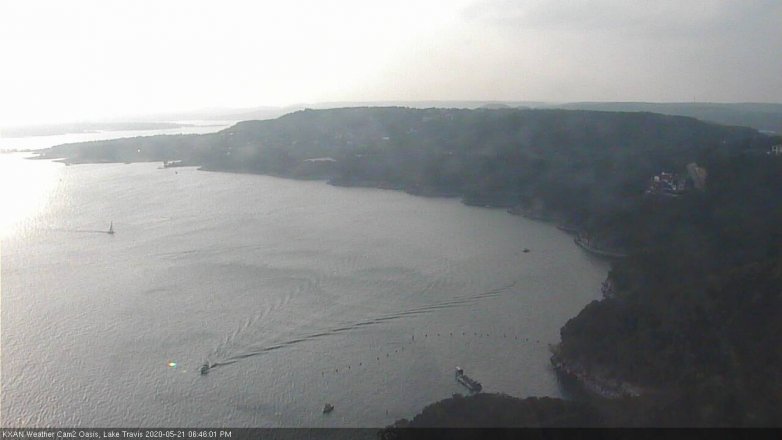 Lake Travis webcam, May 21, 2020 6:45 PM CT