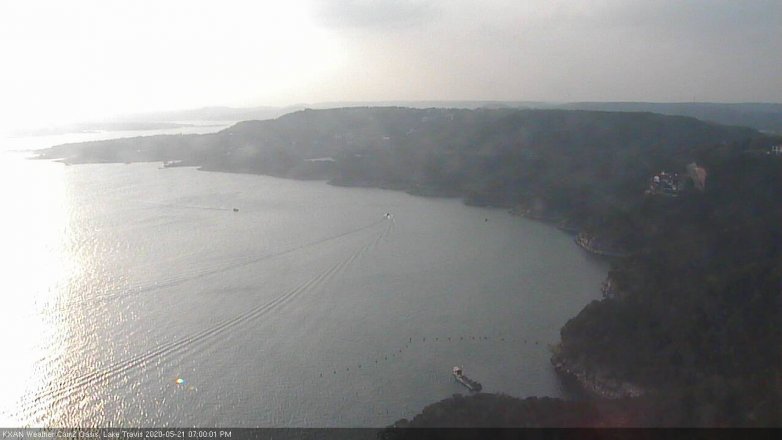 Lake Travis webcam, May 21, 2020 7:00 PM CT