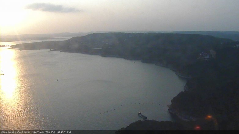 Lake Travis webcam, May 21, 2020 7:45 PM CT