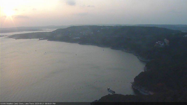 Lake Travis webcam, May 21, 2020 8:00 PM CT