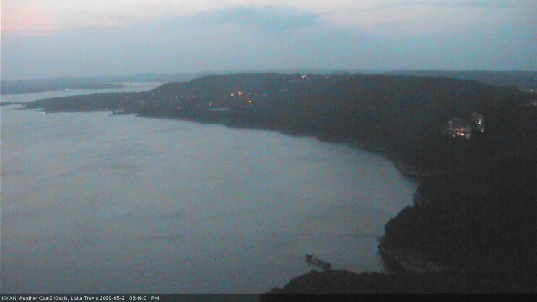 Lake Travis webcam, May 21, 2020 8:45 PM CT