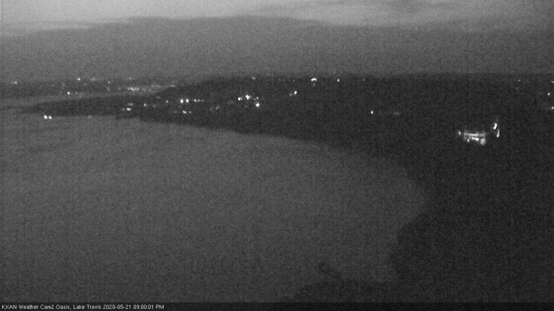Lake Travis webcam, May 21, 2020 9:00 PM CT