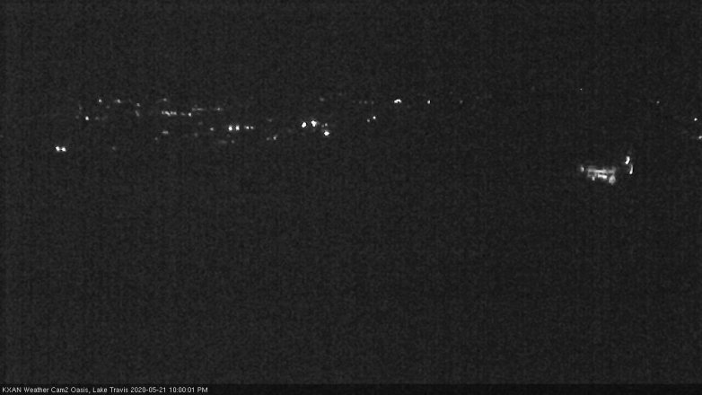 Lake Travis webcam, May 21, 2020 10:00 PM CT