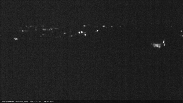 Lake Travis webcam, May 21, 2020 11:00 PM CT