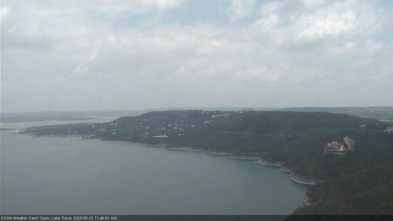 Lake Travis webcam, May 22, 2020 11:45 AM CT