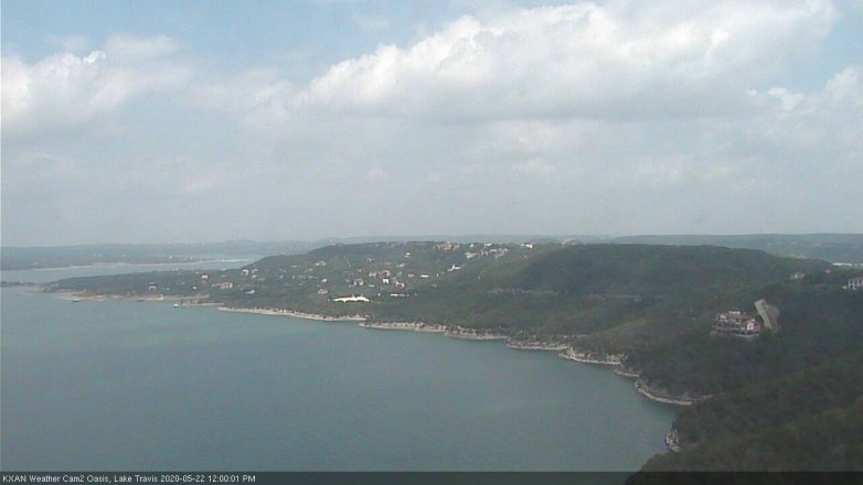 Lake Travis webcam, May 22, 2020 12:00 PM CT