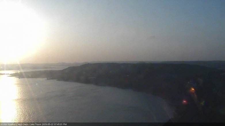 Lake Travis webcam, May 22, 2020 7:45 PM CT