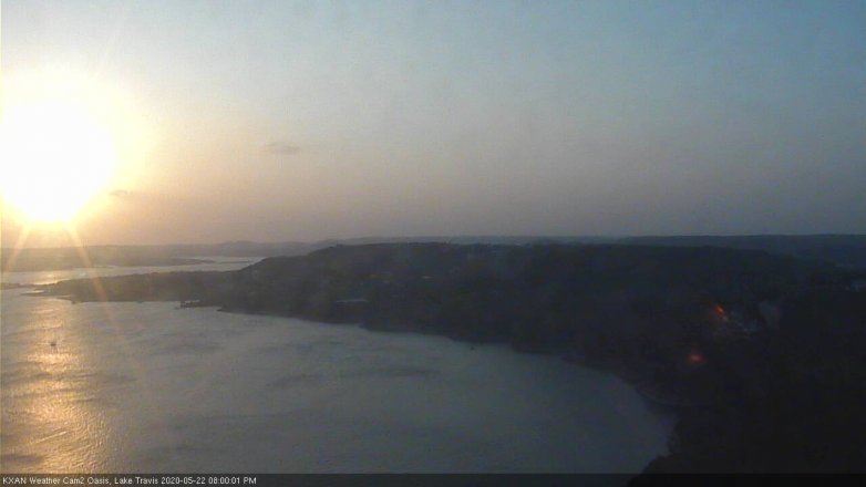 Lake Travis webcam, May 22, 2020 8:00 PM CT
