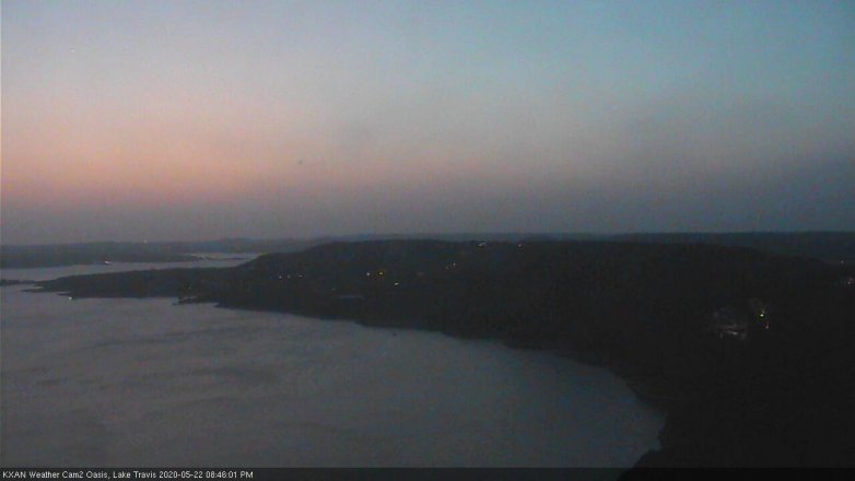 Lake Travis webcam, May 22, 2020 8:45 PM CT