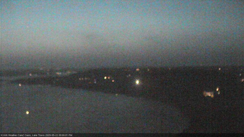 Lake Travis webcam, May 22, 2020 9:00 PM CT