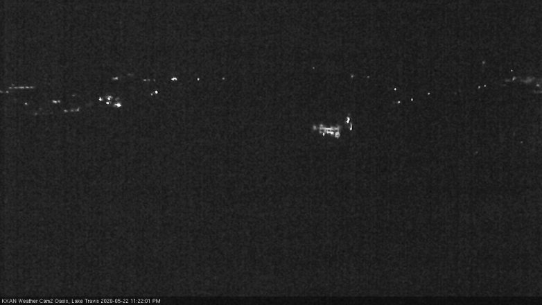 Lake Travis webcam, May 22, 2020 11:25 PM CT